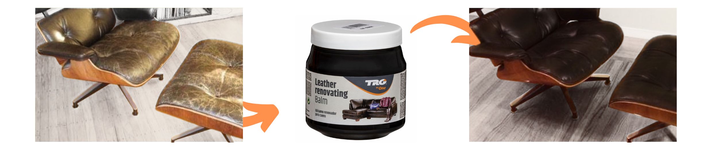 Černý Krém Leather Renovating Balm TRG THE ONE black 118 oprava černého kožené křesla